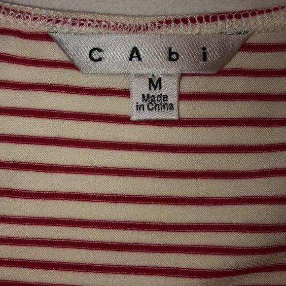 CAbi Forget Me Knot Tank #304 Medium Red Striped - Picture 3 of 7